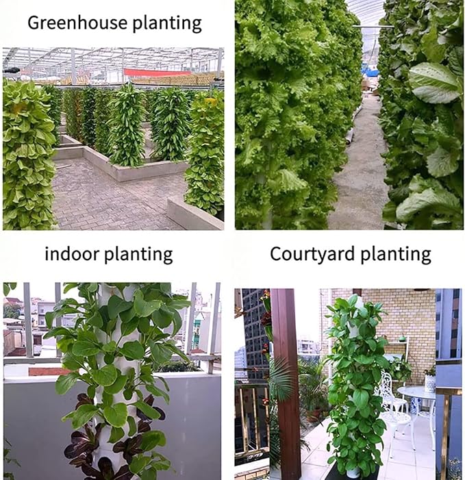 DIY Balcony Hydroponic Growing System Detachable PP Colonization Cups Home Garden Farm Greenhouse Vertical Tower Planters (Color : 25holes)