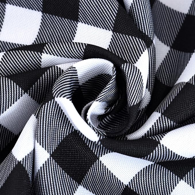Waterproof Plaid Tablecloth Fabric - Square 58x58 Inch Classic Gingham Checker Table Cloth for Indoor/Outdoor Use - Buffalo Table Cover for Picnics, BBQs, and Parties