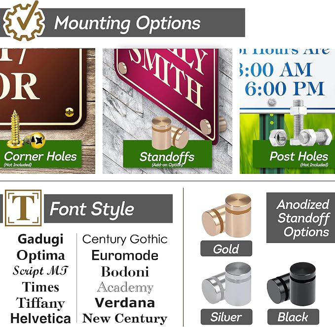 Custom Sign, Customized for Outdoor/Indoor Use, Personalized Designer Style Sign, 10x10 Inch, 24 Colors, Rust-Free Thick AlumaBond - Made by: My Sign Center, USA (Florolex I - Contour)