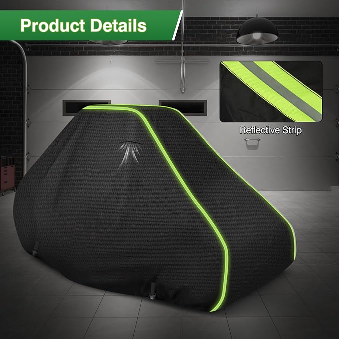 Zero Turn Mower Cover-Heavy-Duty 420D Waterproof Lawn Covers, with Cotton Lined Oxford Fabric & Air Vents, Universal Fit for Toro TimeCutter, John Deere, Cub Cadet, Husqvarna