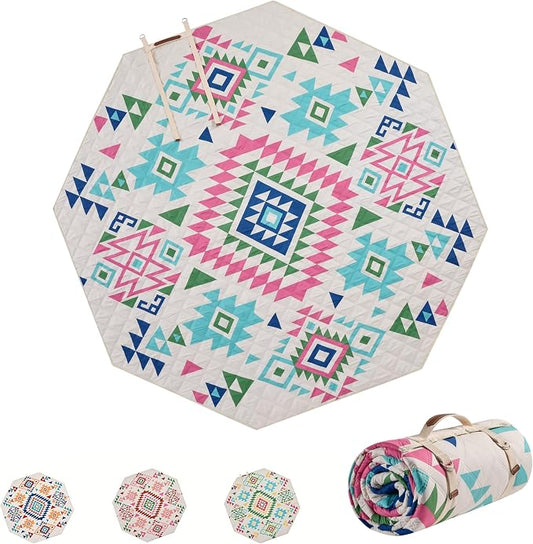 87 in * 87 in Waterproof Picnic Mat Picnic Blanket, Enlarged and Thickened Camping Mat, Larger Picnic Blanket, Suitable for Grassland, Beach, Courtyard, Outdoor Activities (Pink)
