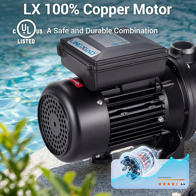 Pool Booster Pump 3/4 HP for Pressure Pool Cleaners PB460 180-480, EC-LA01N, OEM Booster Pump 3/4 HP, 115V or 230V, 60PSI, Energy Star Specification - Black