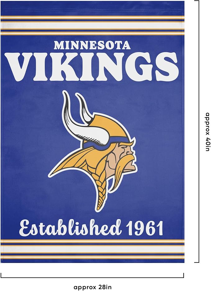 NFL Double Sided Team Logo Vertical Flag (40" x 28")