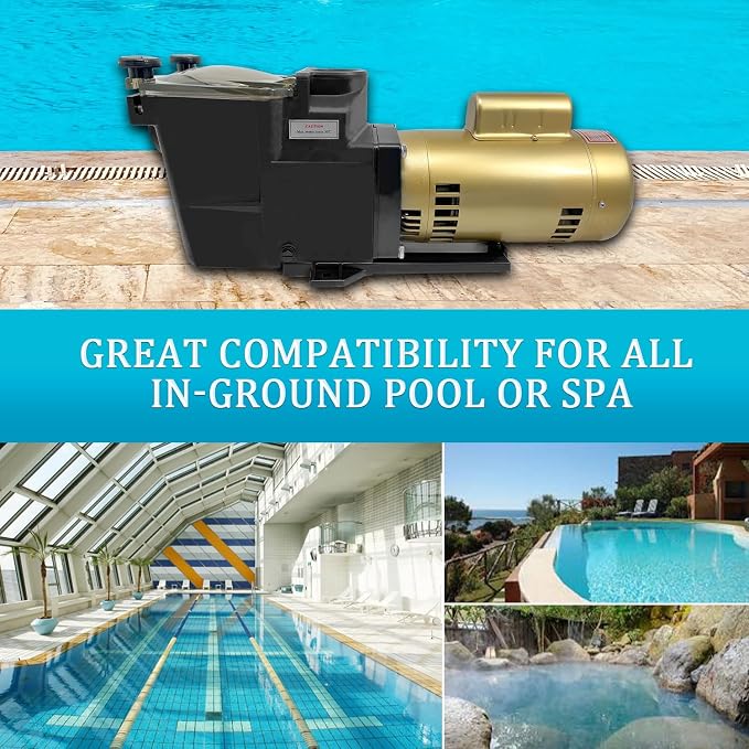 W3SP2621X25 2.5HP Super Pool Pump Fits for Hayward SP2621X25 | High Efficiency Swimming Pool Pump for Spa and In-Ground Pool, 115/230 V Single Speed