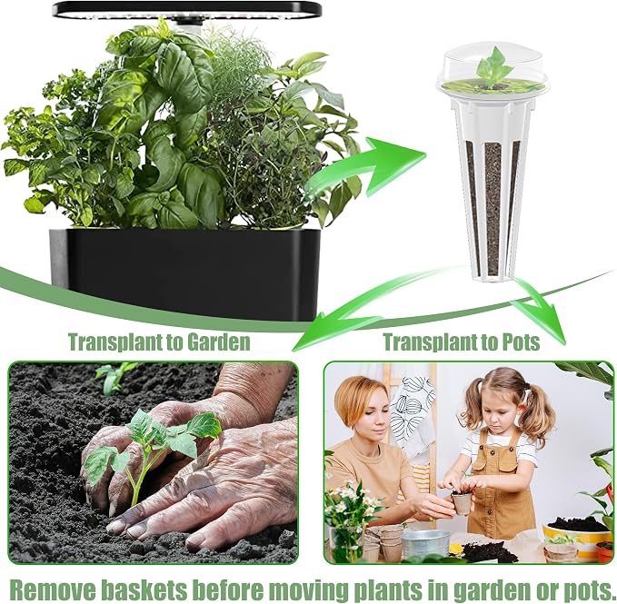 115Pcs Hydroponic Pods Supplies for Aerogarden Pods | Grow Anything Kit, 36 Grow Sponges 12 Grow Baskets 12 Grow Domes 36 Pod Labels 12 Spacers 6 Plant Labels