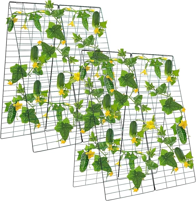 48" H x 34" L Cucumber Trellis for Garden A Frame, Garden Trellis for Climbing Plants Outdoor for Raised Bed(2 Packs)