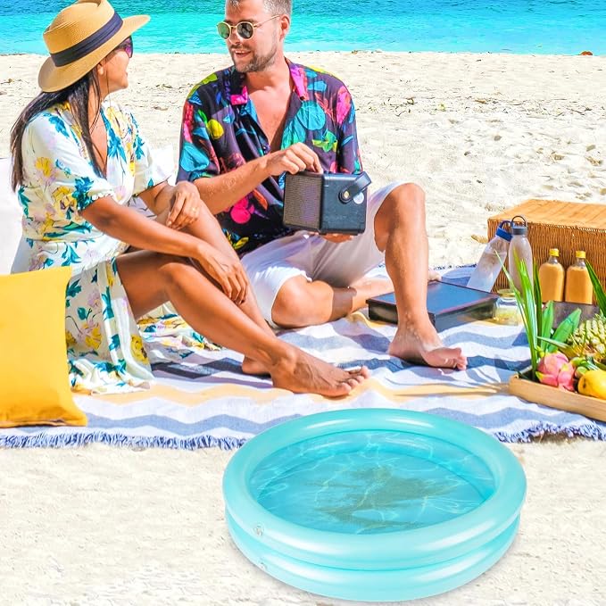 2 Pack Inflatable Pool Foot Bath Basin, Swimming Pool Clean Feet | Foot Soaking Bath Basin for Pool Entry Ladder, Home Spa Treatment for Above Ground Pools, Full-Sized Inflatable Pools