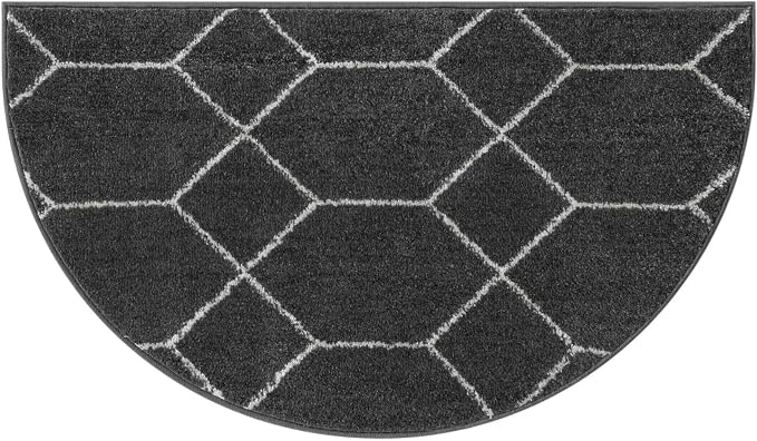 Unique Loom Trellis Frieze Collection Area Rug - Geometric (2' 2" x 3' 7" Hearth Dark Gray/Ivory)