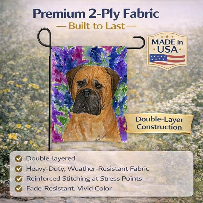 Caroline's Treasures SS8155GF Bullmastiff Garden Flag Mailbox Flag Decorative Yard Flag Banner Outside Patio Artwork Yard Flower Beds, Garden Size, Multicolor