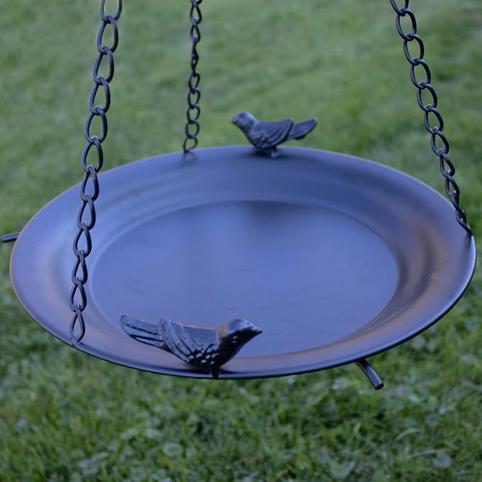Personalized Memorial Bird Bath, Forever in Our Hearts Outdoor Home and Garden Decor, Custom Memorial Gifts, Hanging Sympathy Birdbath, in Memory of Bereavement Bird Bath Gift