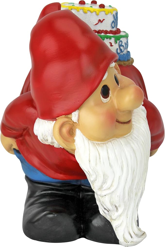 Design Toscano Loonie Moonie Happy Birthday Garden Gnome Statue