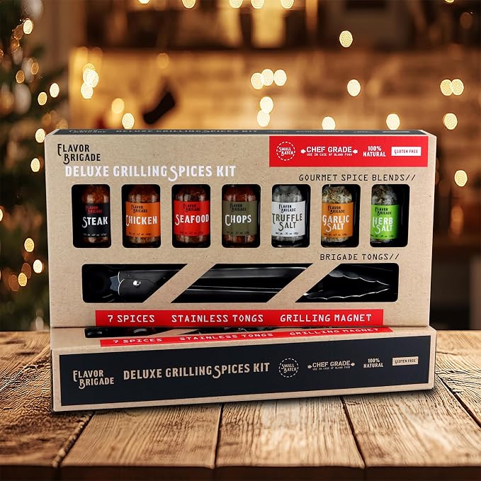 Grilling Spices Gift Set for Men – BBQ Rubs & Seasonings Variety Pack for Grilling, Smoking & Barbecue – Gift for Dad, Husband, Boyfriend, Son in Law, Brother