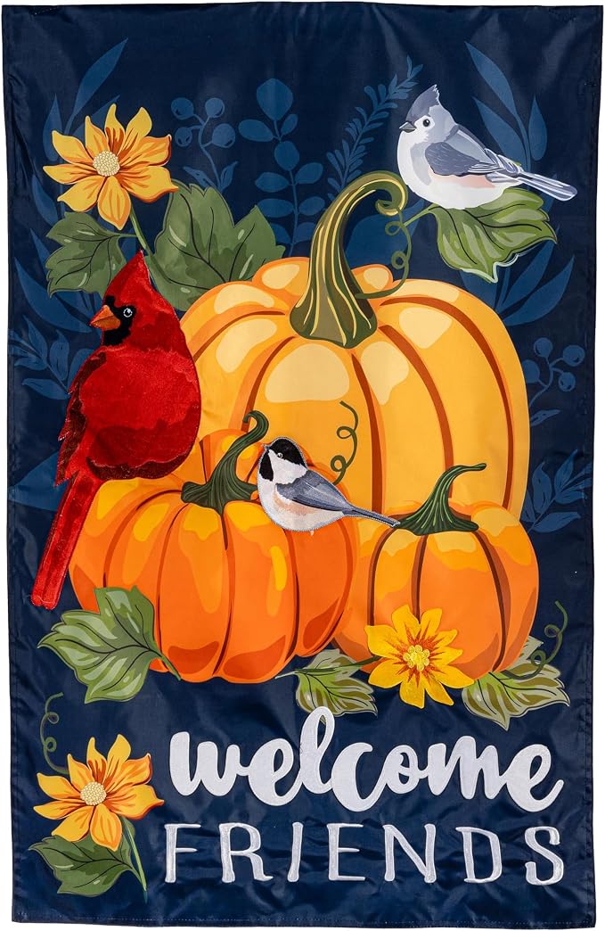 Evergreen Flag Fall Garden Flags Double Sided, Garden Flags for Outside Autumn Decorations for Home, Porch, Yard (Fall Pumpkins, 28x44 inch)