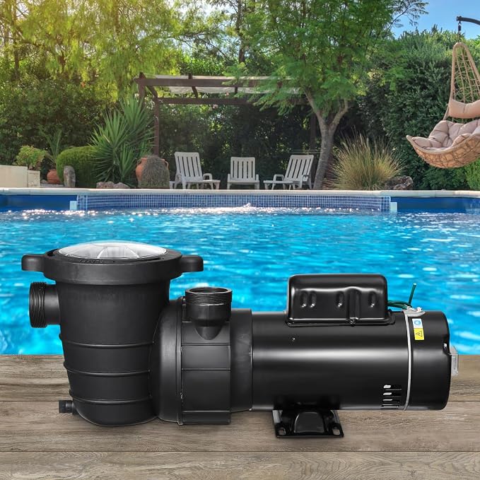 VEVOR Above Ground Pool Pump, 2HP/0.44HP, Dual Speed Swimming Pool Pump, High 118 GPM 56 ft Lift, Low 57 GPM 14 ft Lift, 110V 3450 RPM with Strainer Basket, 122°F Max Water Temp, for Hot Tubs Spas