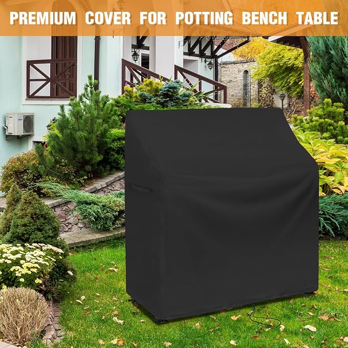 51 In Potting Bench Cover for Backyard Discovery 48" Outdoor Garden Table | 51x22x58,Waterproof Dustproof Heavy Duty Oxford Fabric,Ex-large Universal Planting Workstaion Cover for Outside