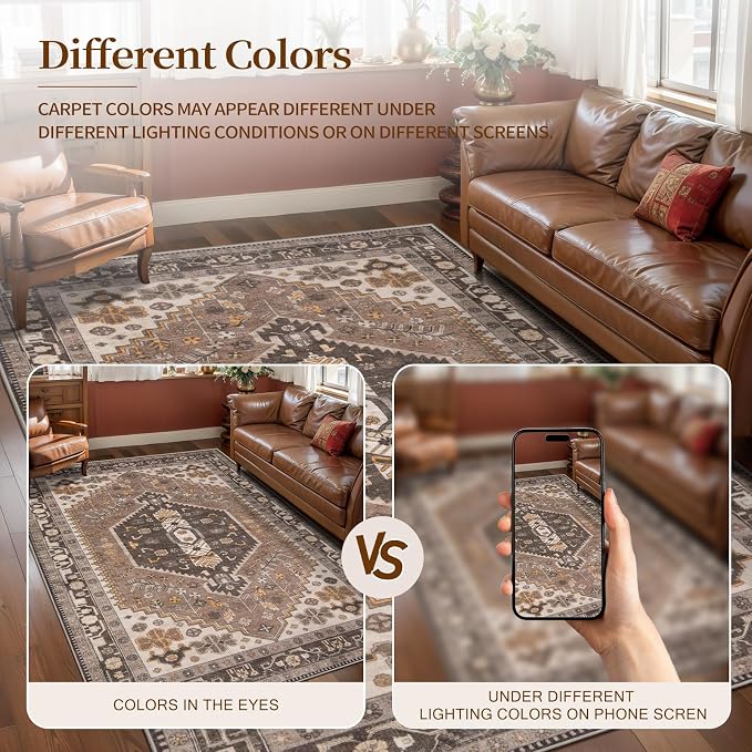 Ciicool 2x7ft Runner Rug,Vintage Washable Area Rugs for Hallway Kitchen | Ultra Soft Oriental Indoor Mat Thin Boho Entry Carpet for Entrance Bedroom Bedside Living Room Laundry Bathroom Decor