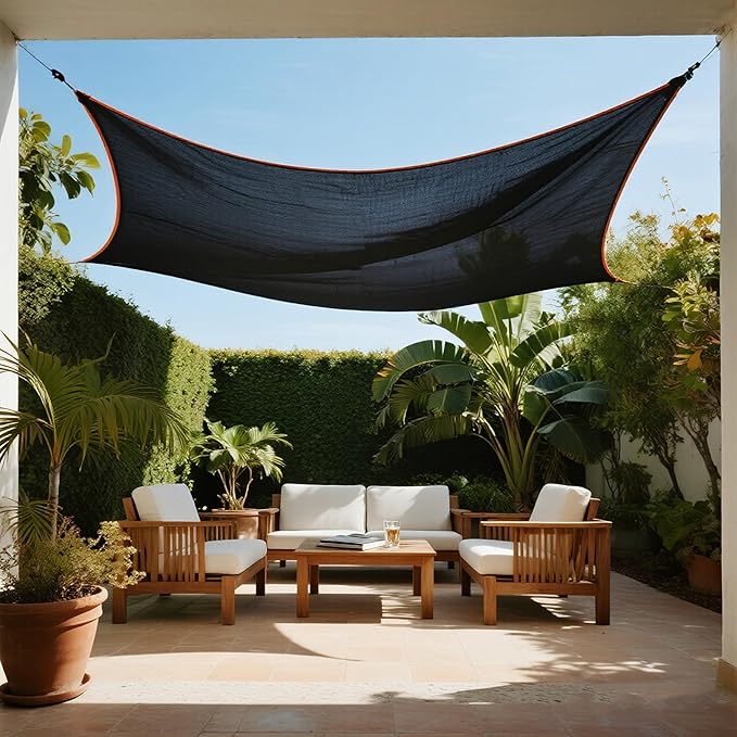 winemana 50% Shade Cloth for Garden- 10x20 FT Breathable Mesh Tarp for Vegetables & Plants, Outdoor Patio Sun Shade with Grommets - Chicken Coop, Dog Kennel Cover