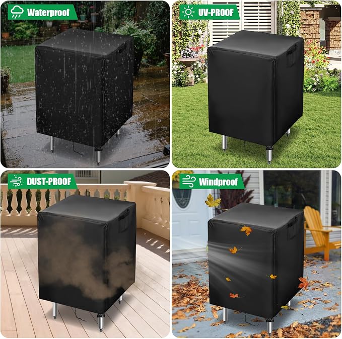 Outdoor Prep Table Cover, 24 Inch Waterproof Stainless Steel Prep Cart Table Cover, Patio kitchen Grill Bbq Food Prep Table Cover - 24 x 24 x 34 Inch