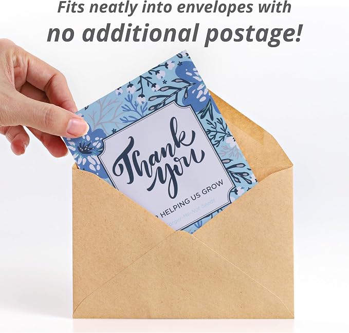 Bentley Seed Co. Thank You Packet - Help Us Grow Forget Me Not - 25 Seed Packets - Perfect Eco-Friendly Thank You Gift - Non GMO Seeds, Blue