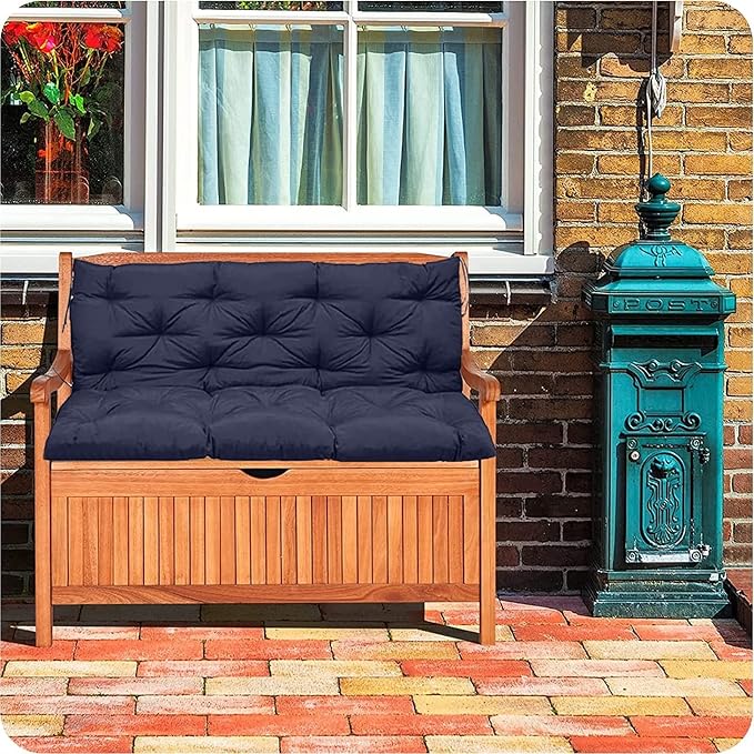 Swing Cushion Replacement Outdoor Porch Waterproof Bench Cushion 2-3 Seater Washable Bench Replacement Cushions for Outdoor Patio Porch Swing Cushions