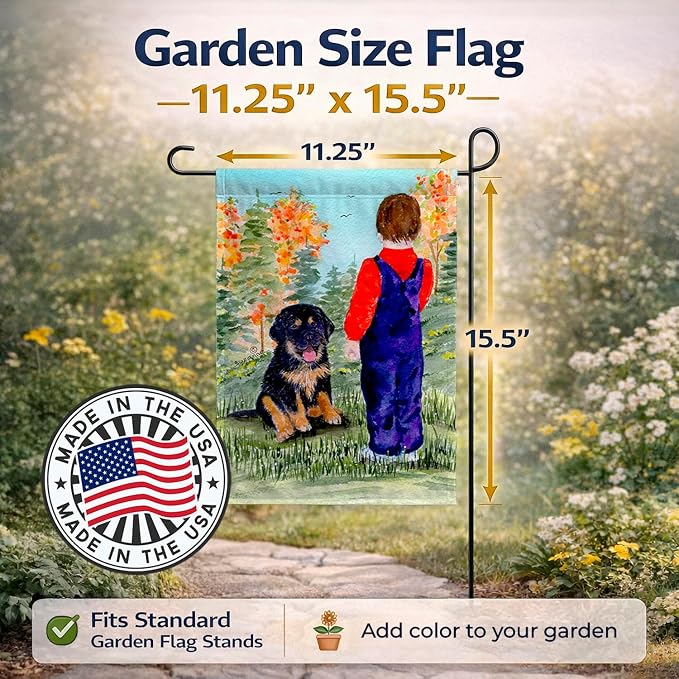 Caroline's Treasures SS8548GF Tibetan Mastiff Garden Flag Mailbox Flag Decorative Yard Flag Banner Outside Patio Artwork Yard Flower Beds, Garden Size, Multicolor