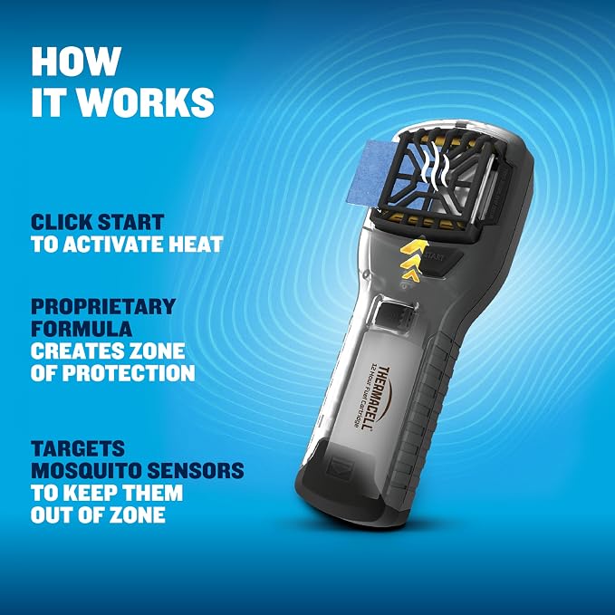 Thermacell Fuel-ZoneGuard Extreme Fuel Powered Mosquito Repeller with 15-Foot Zone of Scientifically Proven Outdoor Protection; Patio Shield; 12-Hr Refill; Hunting Bug Spray Alternative; Scent Free
