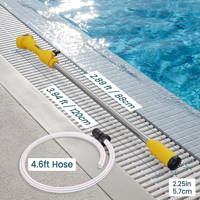 Cordless Stick Water Transfer Pump Compatible with Dewalt 20V Battery(Tool Only), 720 GPH Portable Electric Water Pump, Sump Pump, 160W Brushless Utility Water Pump for Pool, Garden, Pond and Boat