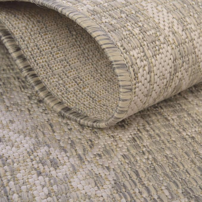 Unique Loom Outdoor Bohemian Collection Area Rug - Anthro (7' 1" x 10' Rectangle, Gray/ Ivory)