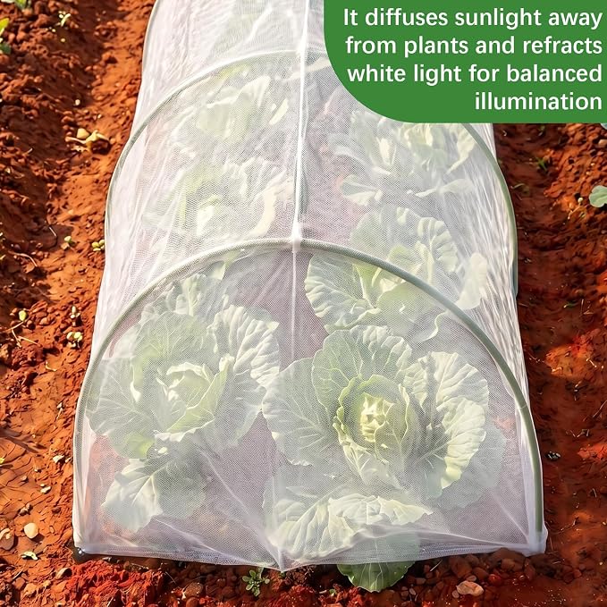 2PCS Plant Sun Protection Cloth, 10 X 15 Ft Non-Woven Garden Plant Shade Cloth White Cover Blanket Outdoor Bug Netting Sun Block for Protecting Plants Vegetable Rows from Direct Sunlight