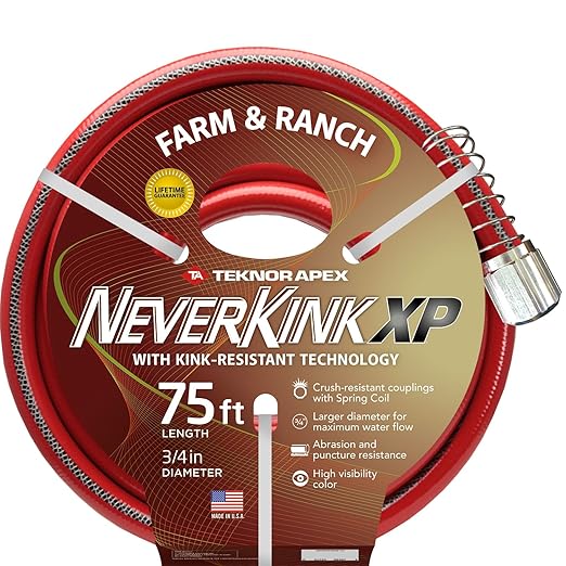 Teknor Apex NeverkinkXP Farm & Ranch Duty 3/4 inch by 75 foot Hose