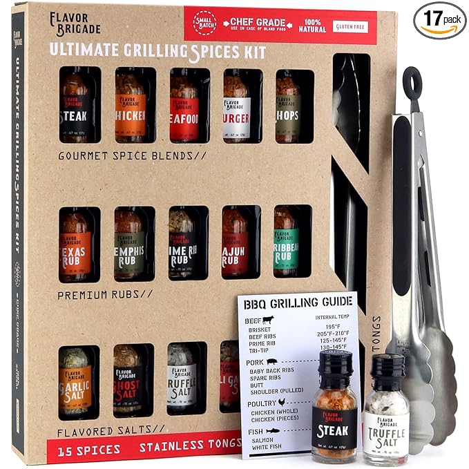 Ultimate Grilling Spice Gift Set for Men – Seasonings for Grilling, Smoking & Barbecue – Gift for Dad, Husband, Boyfriend, Brother in Law, Son, Uncle