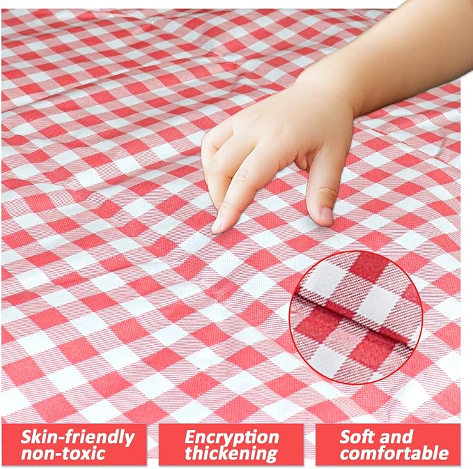 Outdoor Picnic Blanket,Extra Large Picnic Blanket Beach Blankets, Picnic Mat Waterproof Sand Proof Foldable Portable for Outdoor Camping Hiking Travel Grass Music Festival Lawn Mats (red)