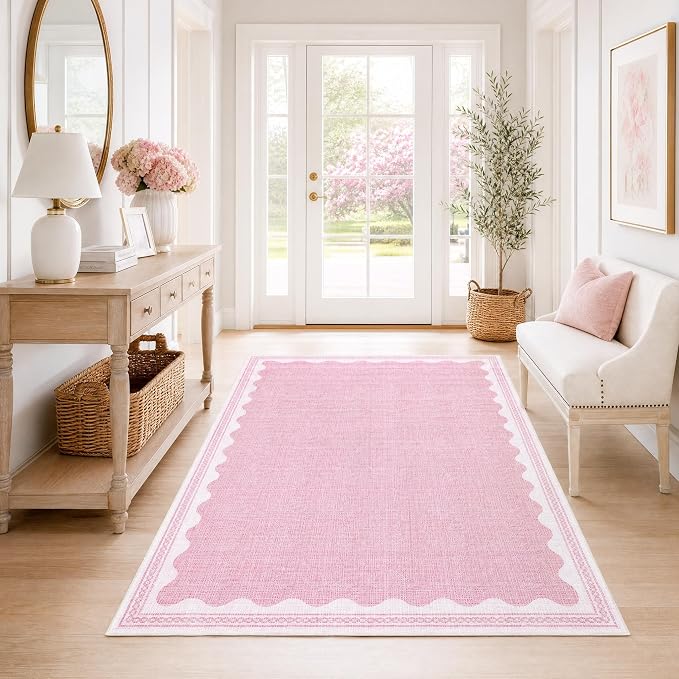 GarveeHome Scalloped Rug
