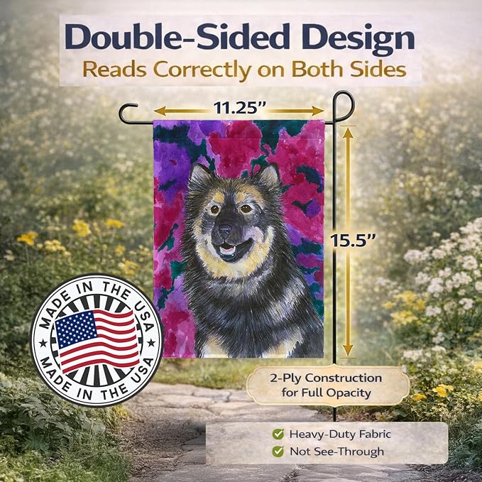 Caroline's Treasures SS1063GF Finnish Lapphund Garden Flag Mailbox Flag Decorative Yard Flag Banner Outside Patio Artwork Yard Flower Beds, Garden Size, Multicolor