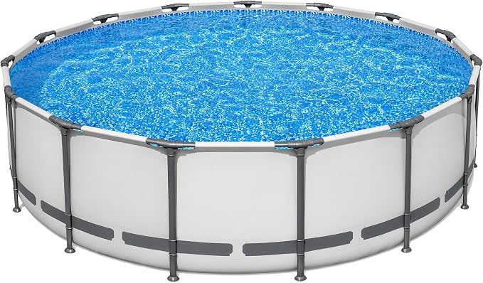 Above Ground Pool 15ft x 42in Steel Frame w/Pump Ladder Cover | 15x48ft, steel frame rust-proof, tool-free setup, 1000gal timer pump, ladder, cover, spare filter. 3-layer PVC liner.