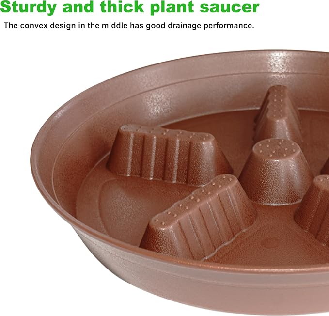 4 Pack Plant Saucer 12 inch, 8 10 14 17 inch, Plant Stand Plastic Plant Saucers for Indoors Outdoor, Heavy Duty Flower Saucers for Potted Plants, Pot Saucers for Plants, Grow Bags Saucers