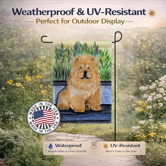 Caroline's Treasures SS7002GF Chow Chow Garden Flag Mailbox Flag Decorative Yard Flag Banner Outside Patio Artwork Yard Flower Beds, Garden Size, Multicolor