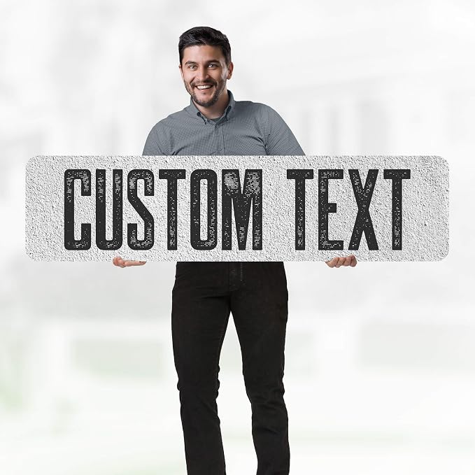 Custom Sign, Custom Street Sign, 11 Font Colors, 13 Font Styles, 4 Hole Options, 22 Sizes, 12x48 Inches, Rust Free DiBound, Fade Resistant, Made in USA by My Sign Center (Concrete)