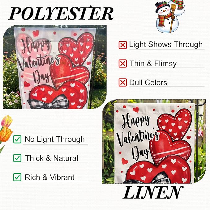 Mindsoft Seasonal Garden Flags Set of 12, 12 x 18 Inch Double Sided Linen Garden Flags for Outside, All Seasons Holiday Decoration Spring Summer Fall Winter Valentine Halloween Thanksgiving Christmas