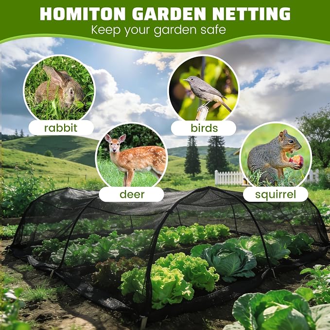 Stronger Garden Mesh Netting, 10 x 12 FT Ultra Fine Nano PP Plant Covers, Small Animals Bird Net Barrier Screen for Vegetables Plants Fruits Flowers Protection, Shading Rate 33%