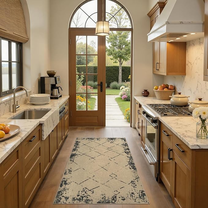UERMEI 3x5 Outdoor Jute Area Rug Patio Farmhouse Modern Brown | Indoor Outdoor Washable Non Slip Pet Friendly Carpet for Door Mat Area Rug for Patio Bedroom Living Room Kitchen Porch