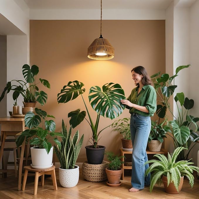 Grow Lights for Indoor Plants, Full Spectrum Plant lamp, with Timer and 15FT Power Cord, 30W Hanging Grow Lights，4000k Plant Light for Indoor Growing, Garden, Flowers, Greenhouse