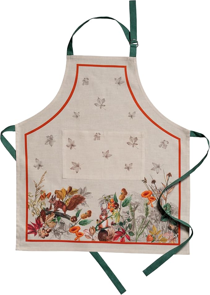 Maison d' Hermine Aprons for women with Pocket 100% Cotton (27.50"x31.50") | Adjustable Neck Strap & long ties Apron Men Chef Wedding Cooking Gardening Server Maid
