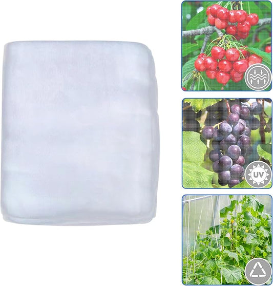 Garden Netting Mosquito Insect Birds Animals Barrier Protection Net Ultra Fine Garden Mesh Netting Plant Covers for Vegetable Plants Fruits Flowers Trees Greenhouse Row Cover(10×50 Ft)