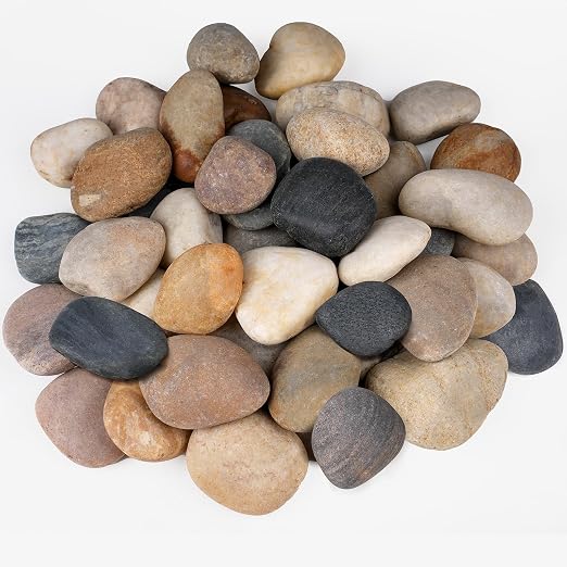 5 lbs Rocks for Outdoor Landscaping, 2"-3" Aquarium Rocks for Fish Tank, Natural Decorative Garden Stone for Plants, Flower Pots, Vase, Walkways, Yard