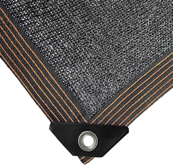 winemana 70% Black Shade Cloth, 6 x 12 FT Durable Mesh Tarp with Grommets, Resistant Garden Sun Shade Netting with Taped Edge for Plant Cover, Greenhouse, Patio, Tomatoes, Chicken Coop, Barn Kennel