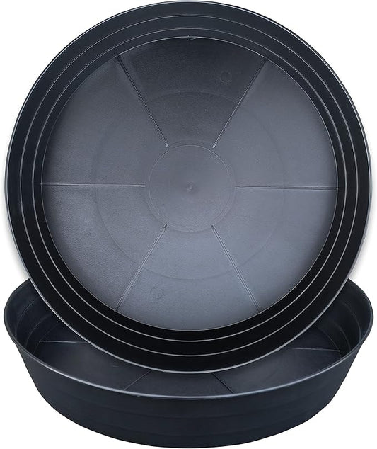 LWALRS Plant Saucer 12 Inch 2 Pack 10 12 14 16 18 20 25, Plastic Plant Trays for Pots，Extra-Deep Plant Water Dray Tray, Bird Bath Bowl, Heavy Flower Plant Saucers Indoors and Outdoor No Holes