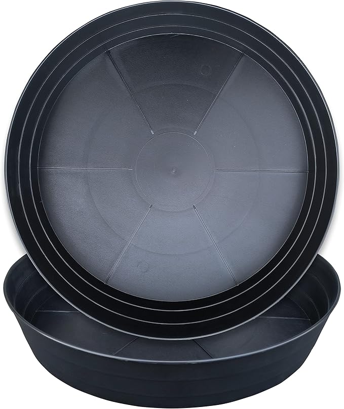 LWALRS Plant Saucer 16 Inch 2 Pack 10 12 14 16 18 20 25, Plastic Plant Trays for Pots，Extra-Deep Plant Water Dray Tray, Bird Bath Bowl, Heavy Flower Plant Saucers Indoors and Outdoor No Holes
