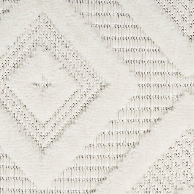 Nourison Home Versatile Ivory White 2'2" x 20' Area Rug - Easy Clean, Non Shedding, Bed Room, Living Room, Dining Room, Kitchen (20' Runner)