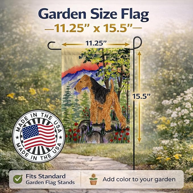 Caroline's Treasures SS8228GF Lakeland Terrier Garden Flag Mailbox Flag Decorative Yard Flag Banner Outside Patio Artwork Yard Flower Beds, Garden Size, Multicolor